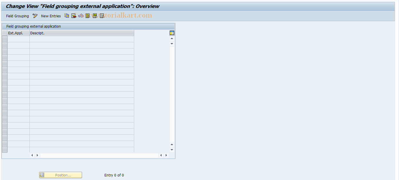 SAP TCode RESCSU0105 - SU: Field Mod. per Non-SAP Applic.