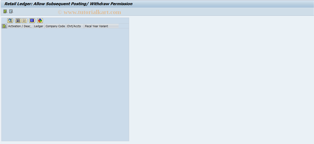 SAP TCode RETAIL_SUBPOST - Retail Ledger: Allow Subsequent Post