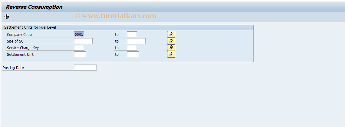 SAP TCode REXCFR - Reverse Consumption