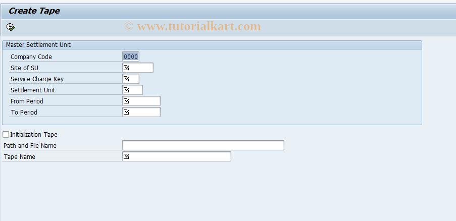 SAP TCode REXCSCCHCT - Create Tape