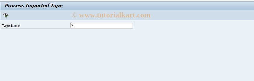 SAP TCode REXCSCCHET - Process Imported Tape
