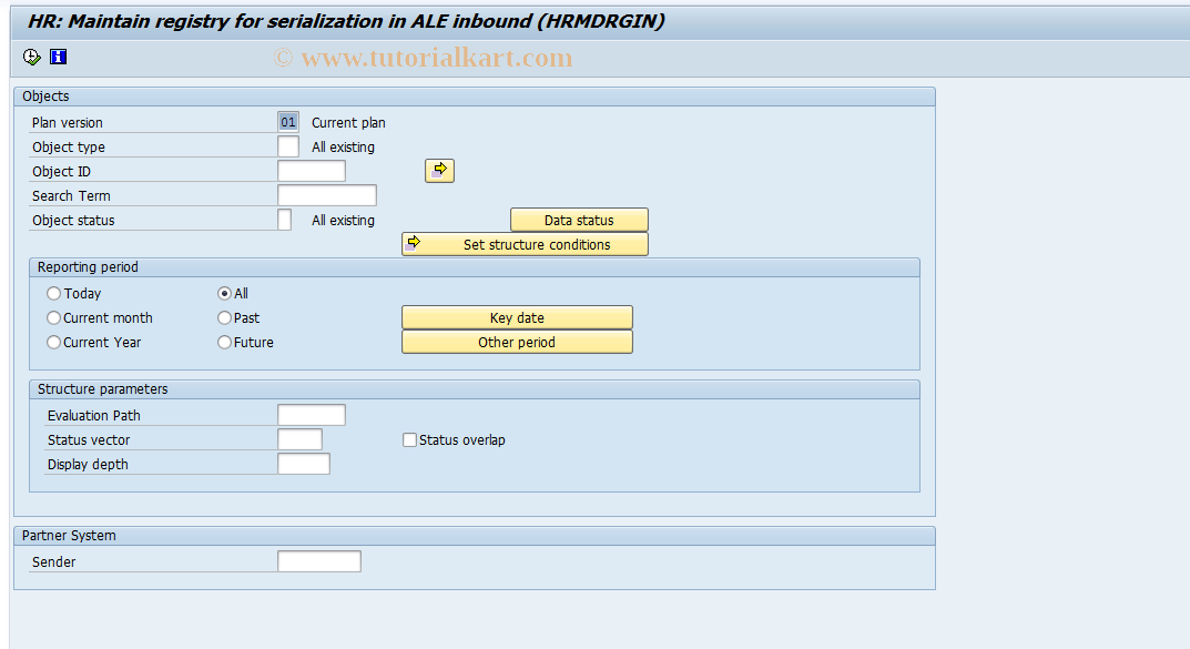 SAP TCode RE_RHALE_HRMDRGIN - HR: Maintain HRMDRGIN