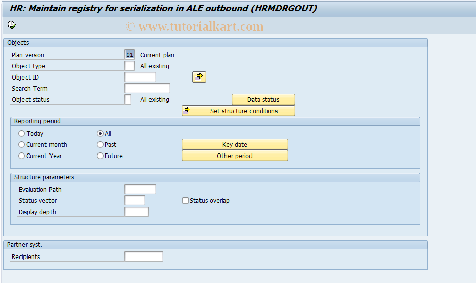 SAP TCode RE_RHALE_HRMDRGOUT - HR: Maintain HRMDRGOUT