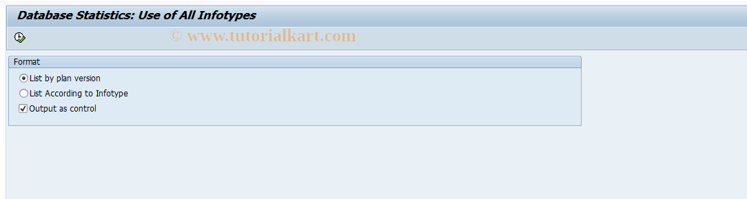 SAP TCode RE_RHDBST40 - Database Statistics: Infotypes