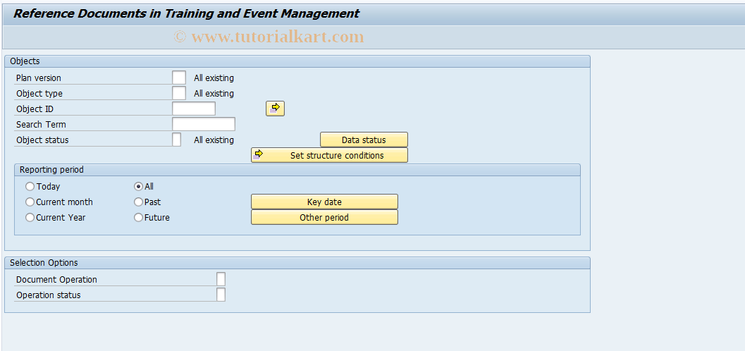 SAP TCode RE_RHREFDOC0 - Reference Document Reporting