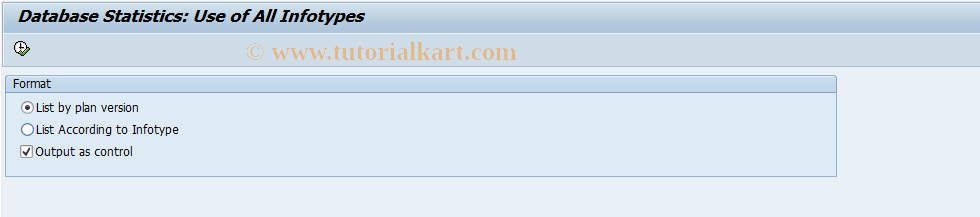 SAP TCode RE_RHVSTA30 - Database Statistics: Infotypes