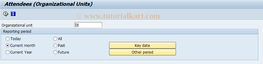 SAP TCode RE_RHXSSTL1 - Attendees (Organizational Unit)