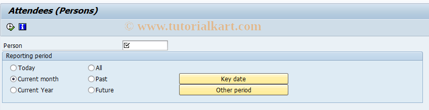 SAP TCode RE_RHXSSTL2 - Attendees (Persons)