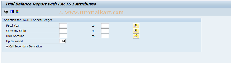 SAP TCode RFACTS1_BL - FACTS 1: Trial Balance