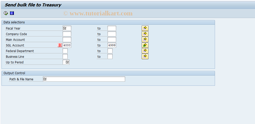 SAP TCode RFACTS1_FILE_SEND - FACTS 1: Send File to Treasury