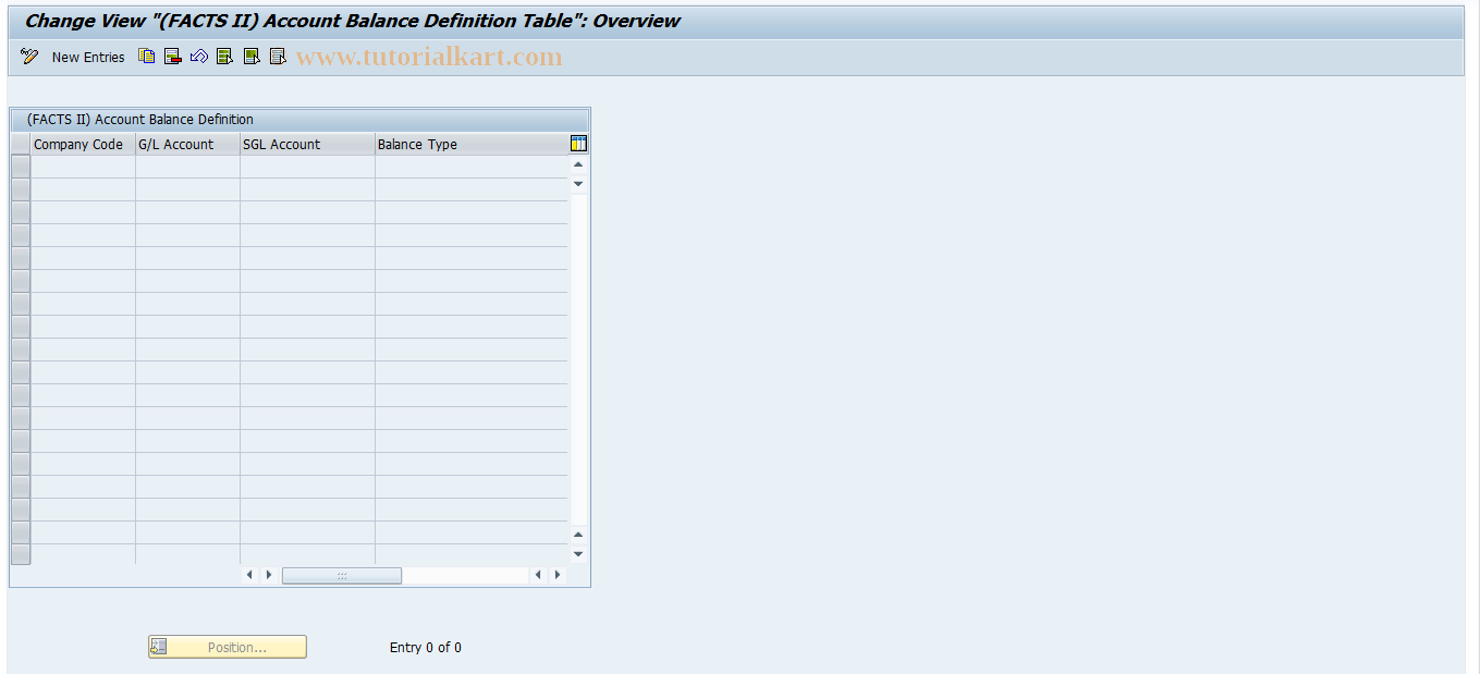 SAP TCode RFACTS2_FADT - Specify G/L Accounts for Extraction