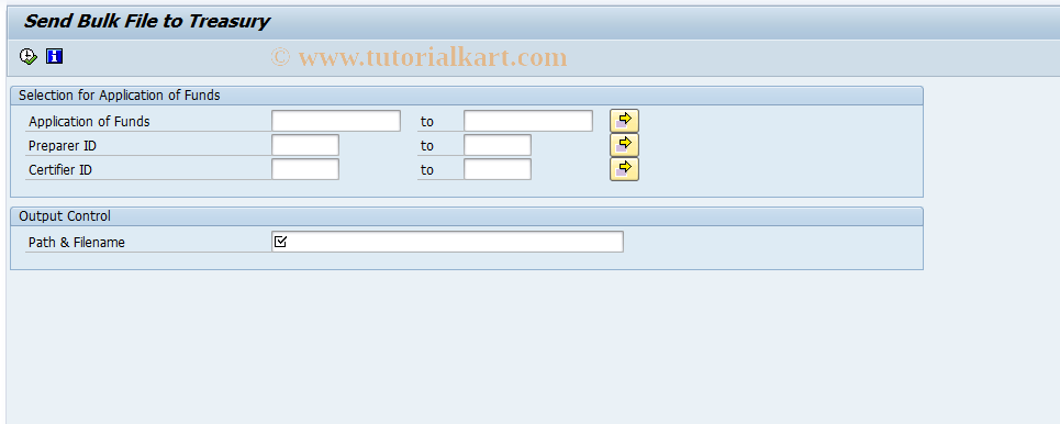 SAP TCode RFACTS2_FILE_SEND - FACTS 2: Send File to Treasury