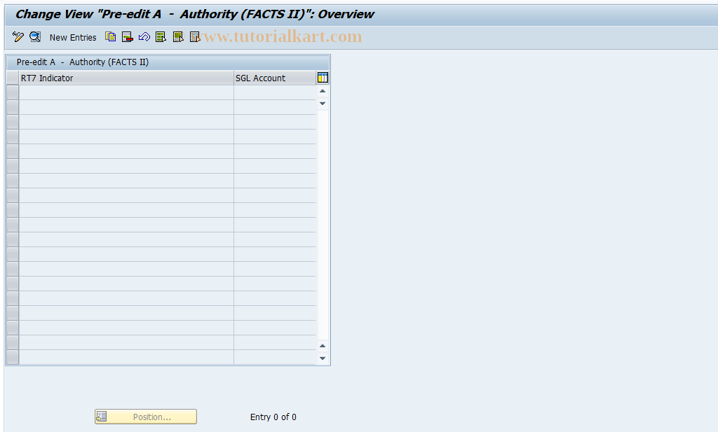 SAP TCode RFACTS2_PREDA - FACTS 2: Customize Pre-Edit A