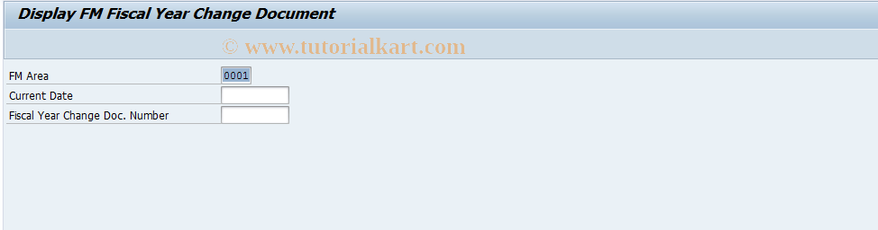 SAP TCode RFFMCCF_DISP - Display Fiscal Year Change Document