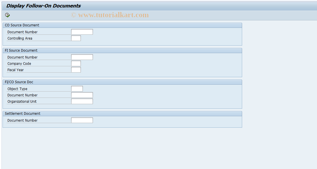 SAP TCode RKARSHOW - Display Follow-On Documents