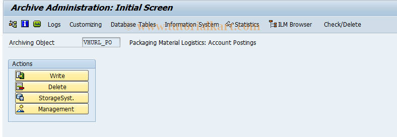 SAP TCode RL15 - Archive Account Postings