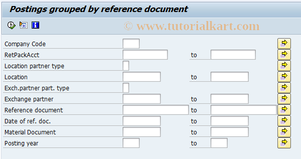 SAP TCode RL17D - Account Postings for Reference Document