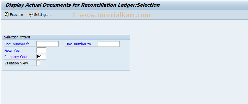 SAP TCode RL23 - Document Display for Ledger 3A