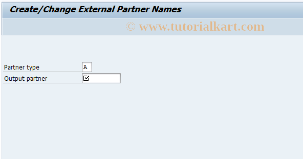 SAP TCode RL42 - Change External Partner Descriptions