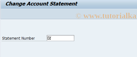 SAP TCode RL62 - Change account statement