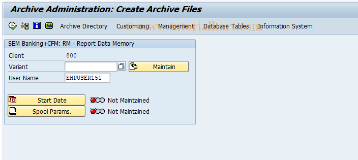 SAP TCode RMBDS1 - Archiving of Report Data