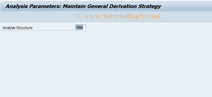 SAP TCode RMD01 - FO: Derivation Strategy