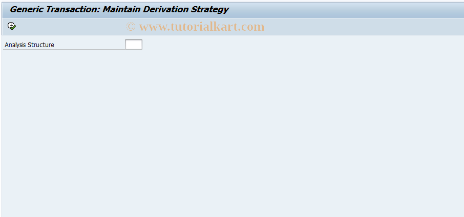 SAP TCode RMDR1 - Gen.Transaction: Derivation Strategy