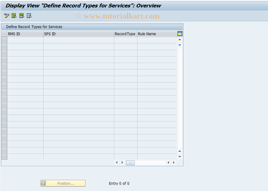 SAP TCode RMPSE_SOA_REC - Customizing for RecTypes for ESOA