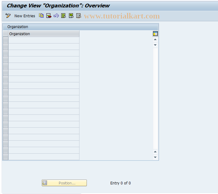 SAP TCode RMPSP_T_ORG - Define Organizations