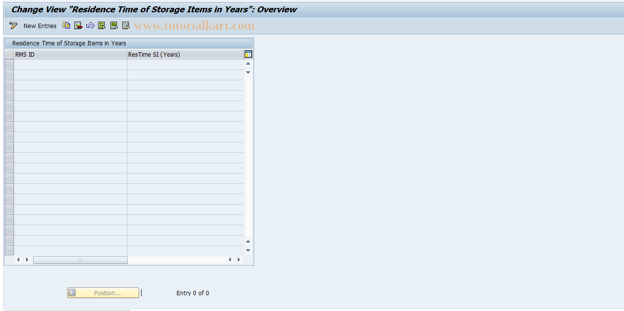 SAP TCode RMPSRETDURPW - Maintain Res. Time of Temp. Objects