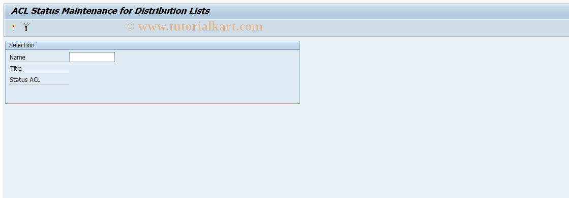 SAP TCode RMPS_ACL_STATUS - Status Maintenance Dstb Lists in ACL