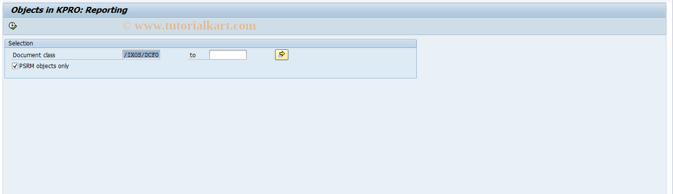 SAP TCode RMPS_KPRO - Objects in KPro: Reporting