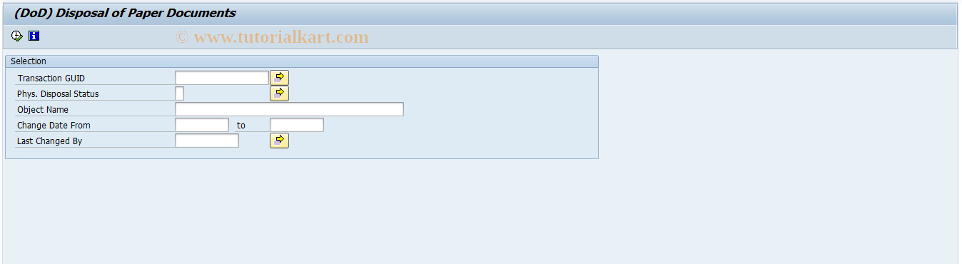 SAP TCode RMPS_PHYS_DISPOSAL - Physical Disposal