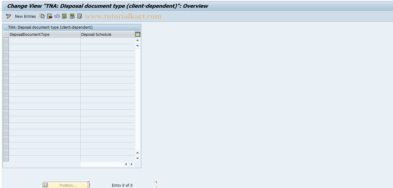 SAP TCode RMPS_RECTYPEC - TNA: Record Types Customizing