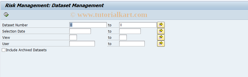 SAP TCode RMRB - Dataset Management