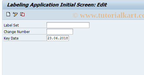 SAP TCode RMSL02 - Change Label Set