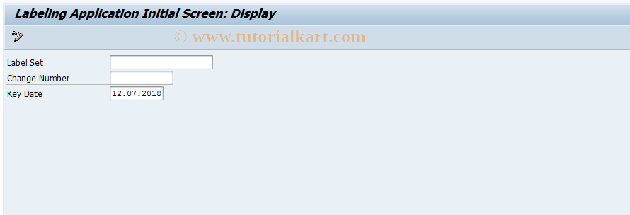 SAP TCode RMSL03 - Display Label Set