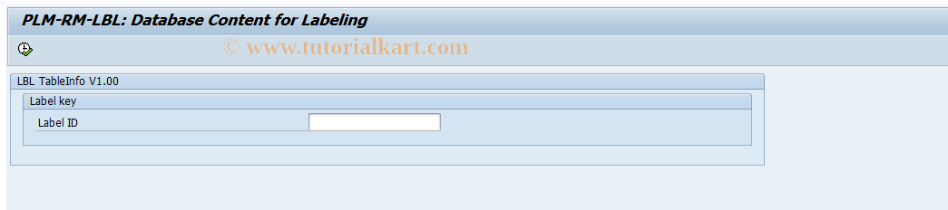 SAP TCode RMSLTABLEINFO - Data Analysis Report for Labeling