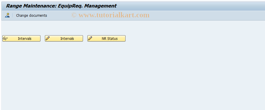 SAP TCode RMS_EQR_NR - Maintain Number Ranges for Equip.Req