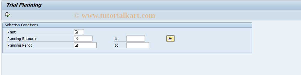 SAP TCode RMXTPLAN02 - Change Trial Planning