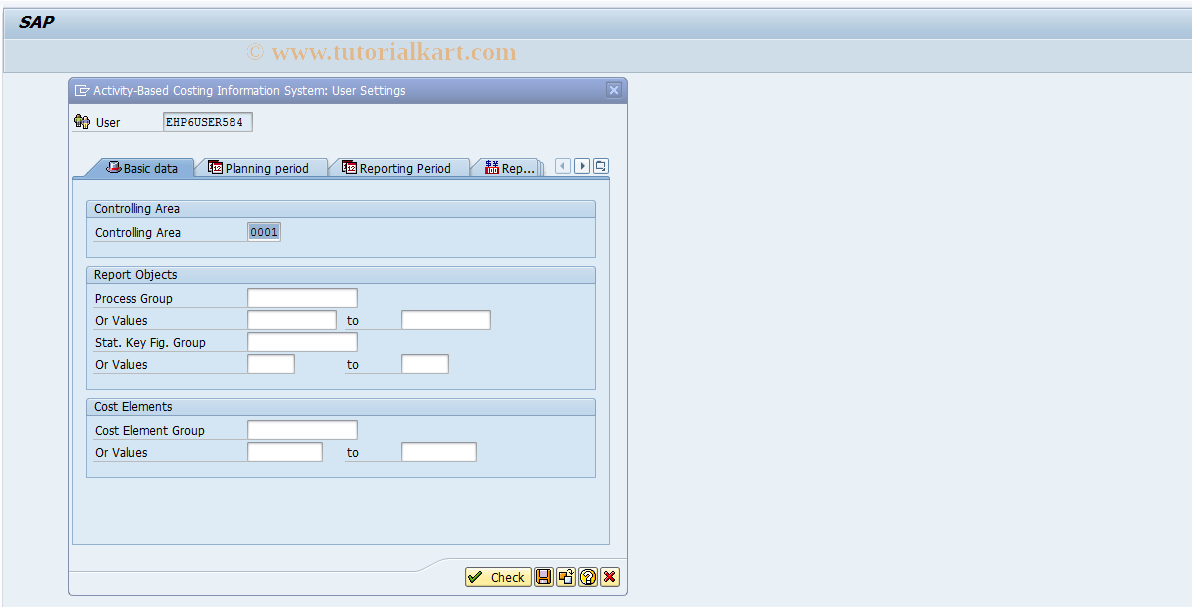 SAP TCode RPB0 - Info.Sys. Procurement : Presettings