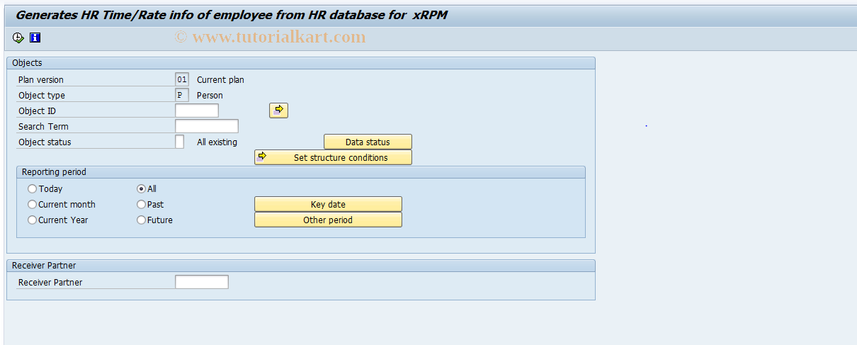 SAP TCode RPMTIME01 - HR Time/Rate info for employees
