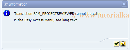SAP TCode RPM_PROJECTREVIEWER - Authorization for Project Reviewer