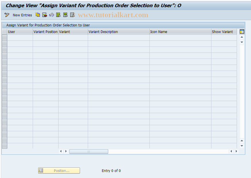 SAP TCode RPSPOR2 - Assign Variant to User