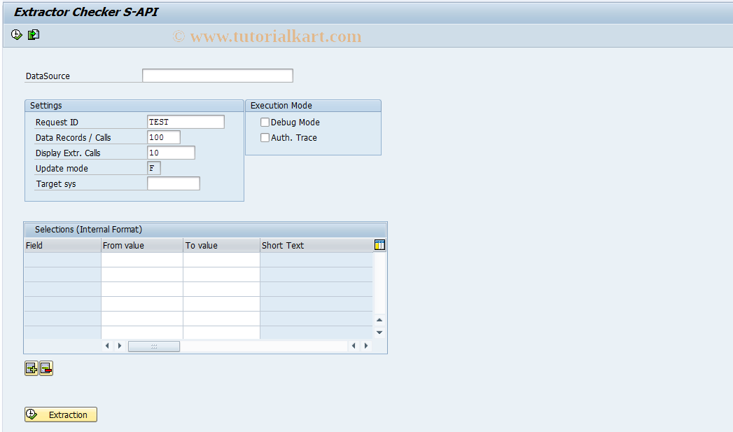 SAP TCode RSA3 - Extractor Checker