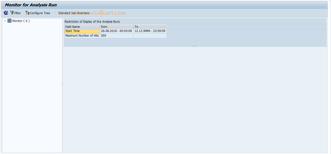 SAP TCode RSANWB_MONITOR - Monitor for Analysis Run