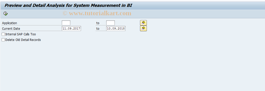 SAP TCode RSAP_AUDIT_PREVIEW - Preview for System Measurement in BI