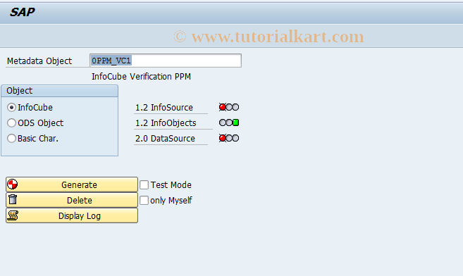 SAP TCode RSB2 - Data Marts Generation Center