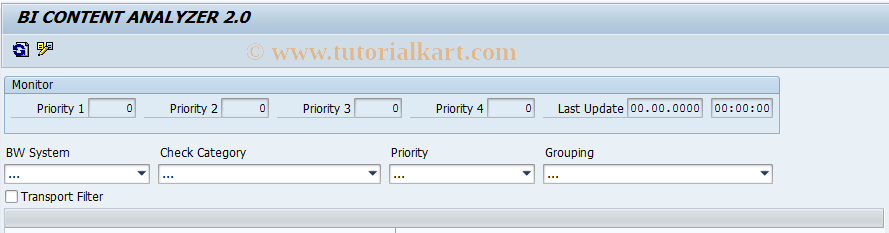 SAP TCode RSBICA - BI Content Analyser