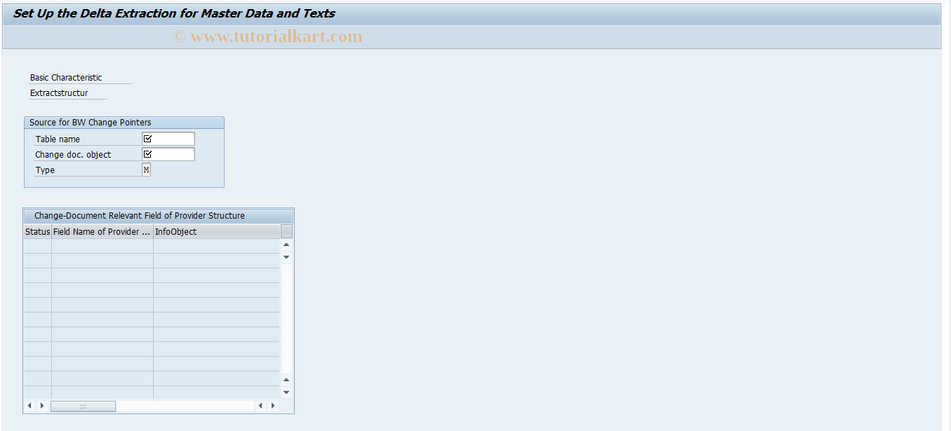 SAP TCode RSO3 - Set Up Deltas for Master Data